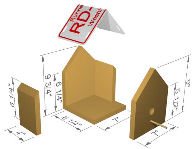 Woodwork Birdhouse Plans License Plate PDF Plans