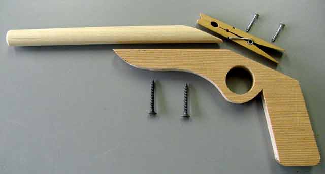 Exploded View of Toy Rubber Band Gun